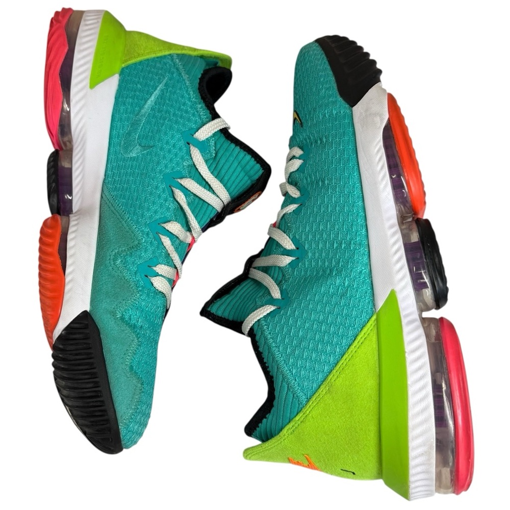 Nike LeBron 16 Low Air LBJ Hyper Jade Basketball Shoes Men’s 11 - Picture 3 of 17